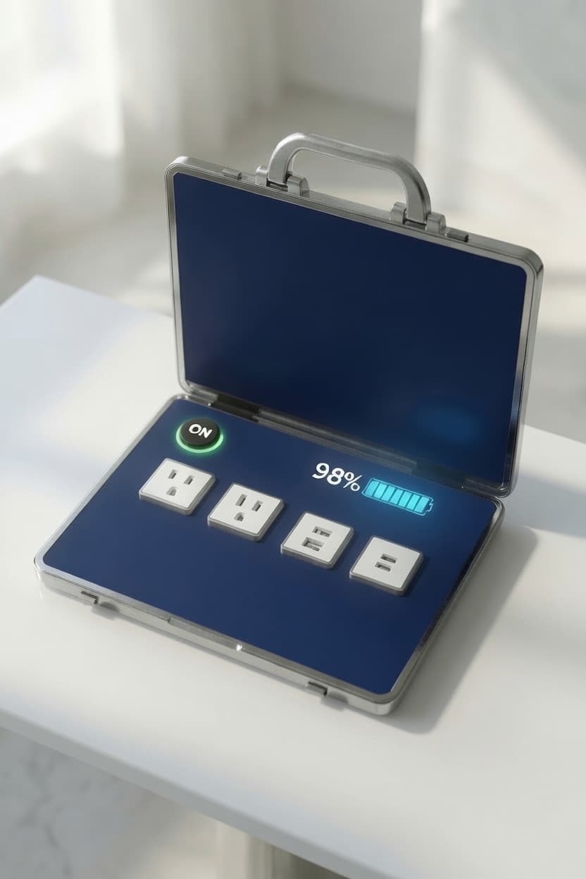 OutletVault Device #3 — briefcase power station